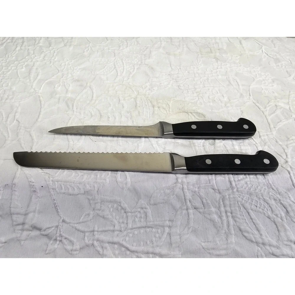 Winco Acero Knife Set Unisex OS Black Good German Steel KFP-82 KFP-61 2pc